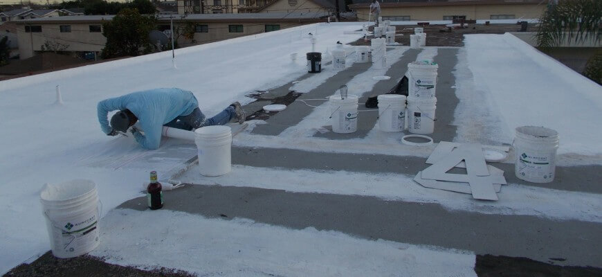 SureCoat Roof Install over gravel roofing